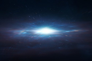 abstract lens flare space or time travel concept background