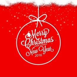 merry christmas and happy new year. invitation card.