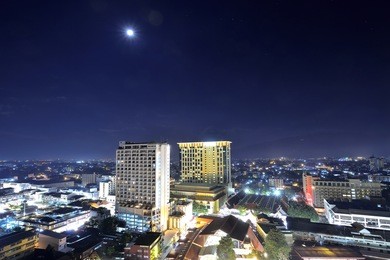 twilight of chiang mai city scape, thailand