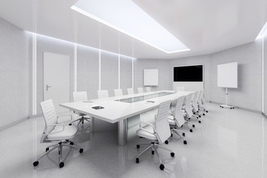modern meeting room. 3d illustration.