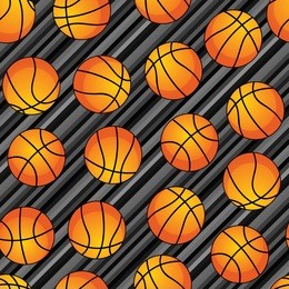 basket balls seamless pattern.