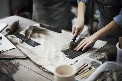 craftsman artist pottery skill workshop concept