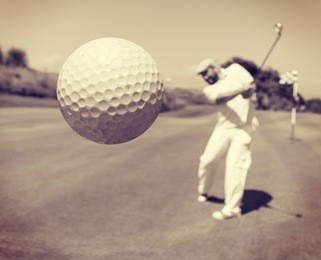 golf player at club