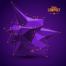 3d low polygon geometry background. abstract polygonal geometric shape. lowpoly minimal style art. vector illustration.