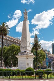monument to the may square (plaza de mayo), buenos aires argentina