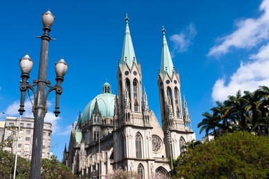 se cathedral, ground zero of the city of sao paulo, brazil.