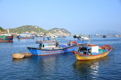 渔港码头中国广东汕头南澳岛