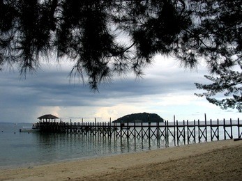 beach in manukan island, kota kinabalu, malaysia