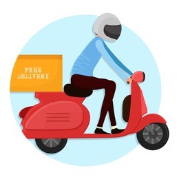flat vector icon - illustration of delivery icon isolated on white