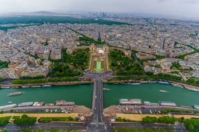 charming view of trocadero and palais de chaillot in paris, france