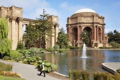 the palace of fine arts in the city of san francisco, u.s.a