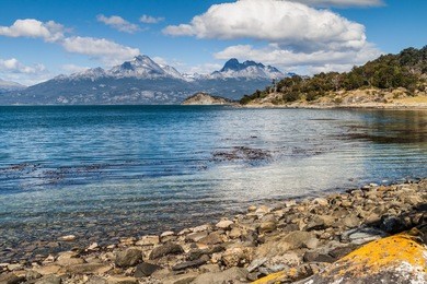 lapataia bay in national park tierra del fuego, argentina