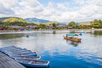 arashiyama kyoto japan hozu-gawa river