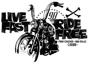 motorcycles and typography. stamp effect.printing for clothing