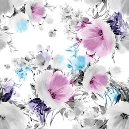 seamless pattern watercolor flowers g. vintage, retro effect. pastel background. beautiful wallpapers. lovely print for decoration and design of watercolor drawings. black and white, monochrome..