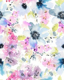 seamless pattern with flowers watercolor. gentle colors. female pattern. handmade.