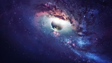 universe scene with planets, stars and galaxies in outer space showing the beauty of space exploration. elements furnished by nasa