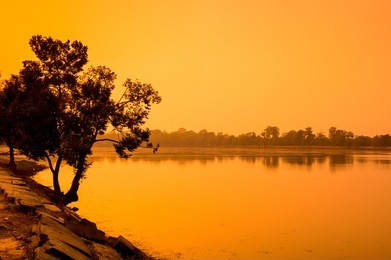 srah srang, royal swimming pool at angkor thom, cambodia