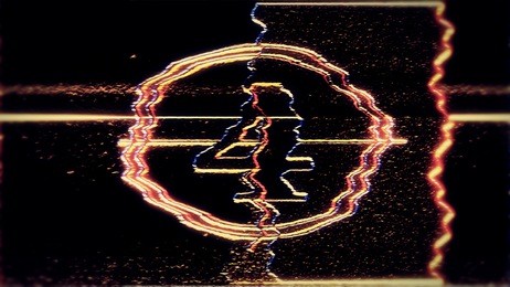 film leader countdown frame showing the number four with malfunction.