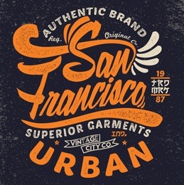 vintage typo print design