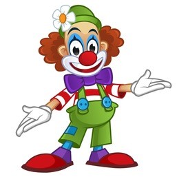 clown on white background