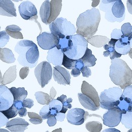 seamless background with summer flowers. watercolor seamless floral pattern 7