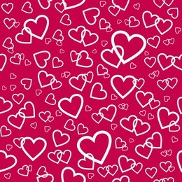 vector seamless pattern with hearts