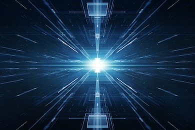 abstract lens flare space or time travel concept background