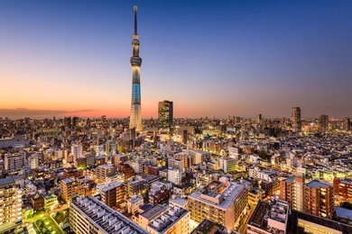 tokyo, japan cityscape with the skytree.