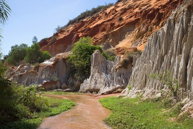 fairy stream in the vicinity of phan thiet. south vietnam