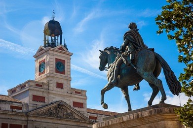puerta del sol in madrid in spain