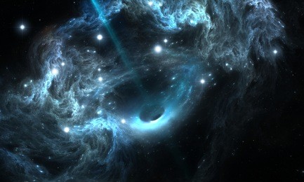 black hole in the nebula