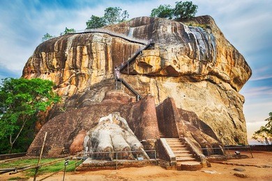 world heritage site sgiriya or lion rock. panorama