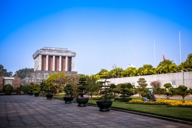 ho chi minh mausoleum in hanoi, vietnam's capital