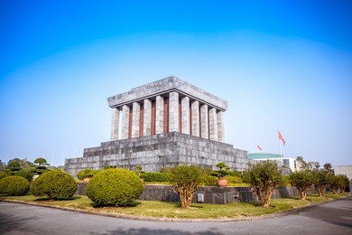 ho chi minh mausoleum in hanoi, vietnam's capital