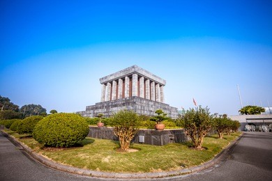 ho chi minh mausoleum in hanoi, vietnam's capital