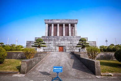 ho chi minh mausoleum in hanoi, vietnam's capital