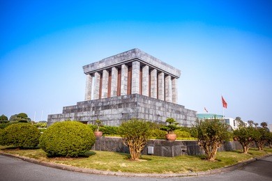 ho chi minh mausoleum in hanoi, vietnam's capital
