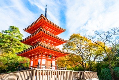 kiyomizu or kiyomizu-dera temple in autum season at kyoto japan