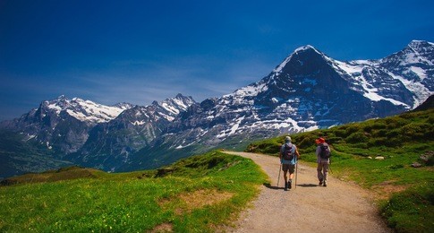 the jungfrau, eiger and mÃ¶nchis one of the main summits of the bernese alps and one of the most distinctive sights of the swiss alps.