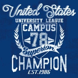 vector graphics and typography, athletic t-shirt design for apparel