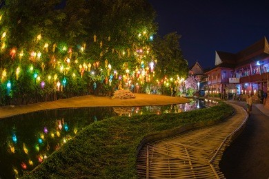 buddha in wat phan tao temple at chiang mai, thailand