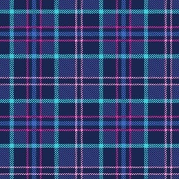 plaid tartan checkered seamless pattern. blue, pink, turquoise, magenta. vector
