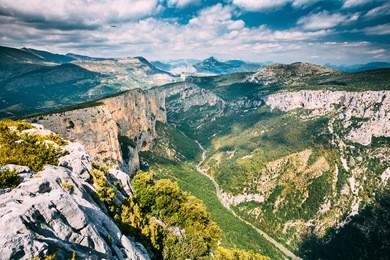 beautiful landscape of the gorges du verdon in south-eastern france. provence-alpes-cote d'azur.