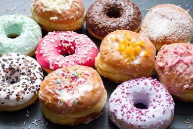 traditional polish sweets doughnuts closeup