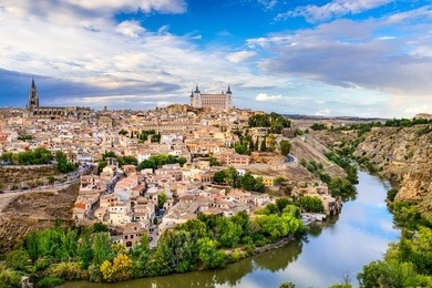 toledo, spain old town city skyline.