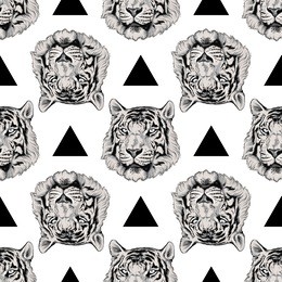 tiger triangle pattern. vector illustration