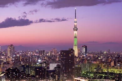 tokyo, japan skyline.