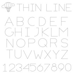 thin line alphabet (uppercase). no fill, strokes only, easy to tune line weight.