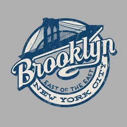 brooklyn new york city retro vintage typography t-shirt,  poster, printing design. brooklyn bridge